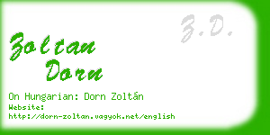 zoltan dorn business card